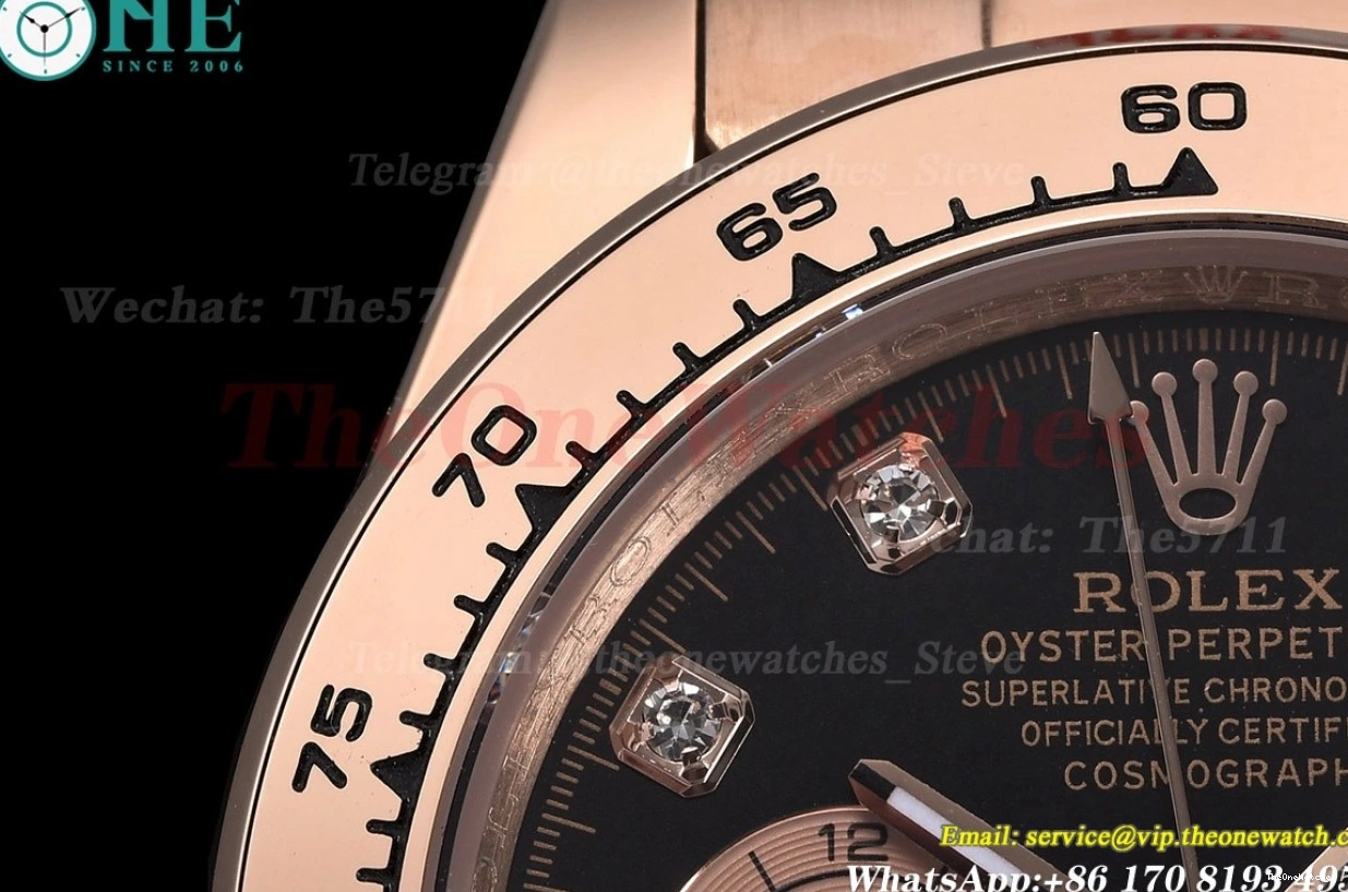 A3836 Black 40mm Dia Daytona RG RG GDF Dial 0217